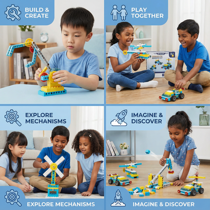 3-in-1 Science and Technology Building Block Playset