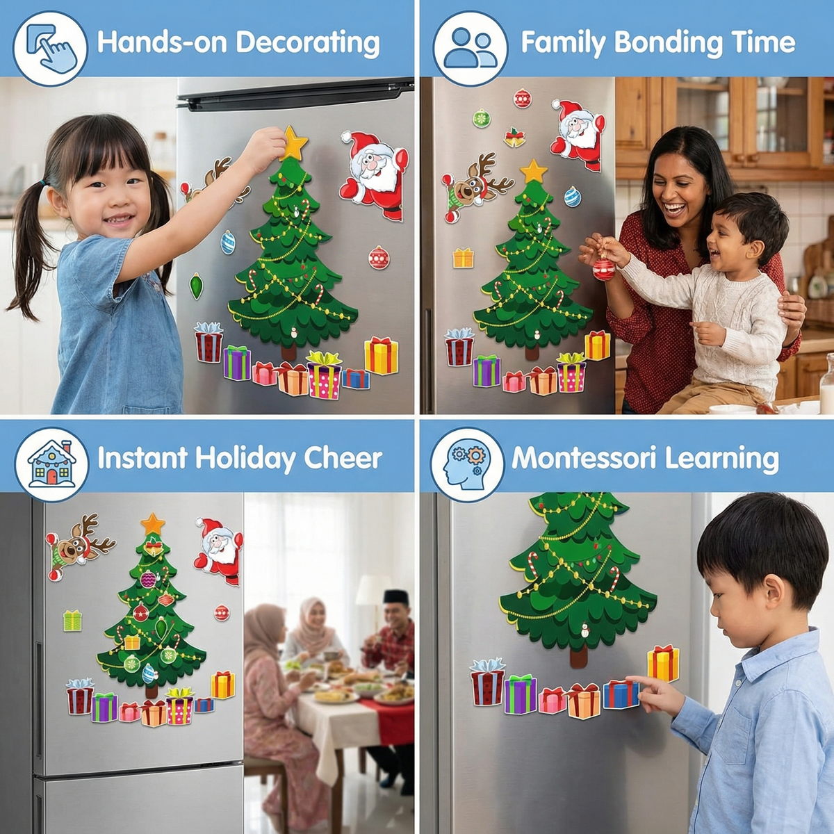 Christmas Montessori Magnetic Sticker Set for DIY Decorating