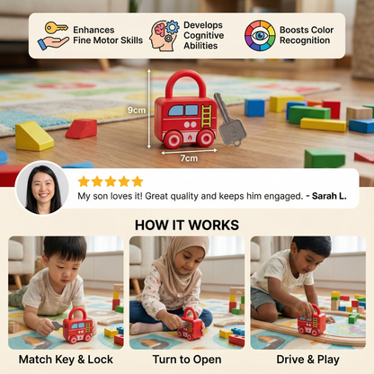 Montessori Key & Lock – Patterns and Colours Toy