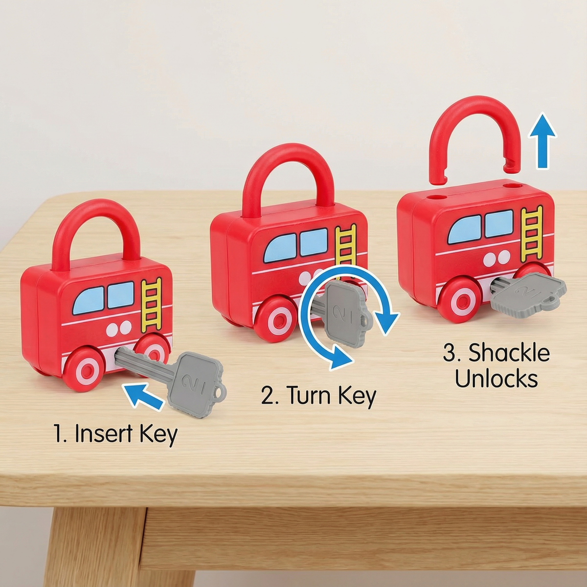 Montessori Key & Lock – Patterns and Colours Toy