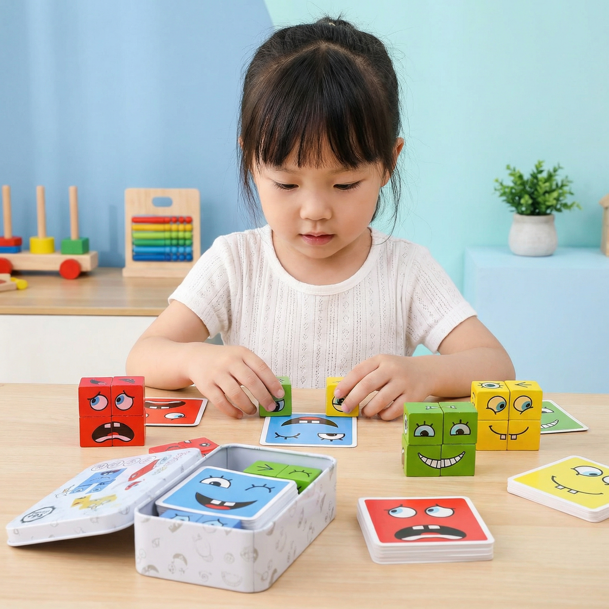 Face Puzzle Cube Game