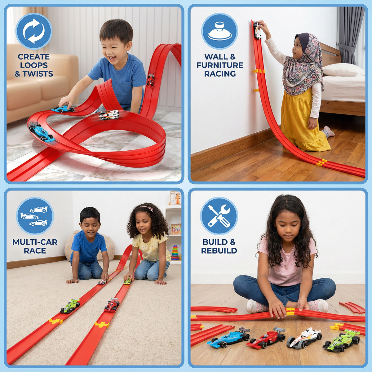 Flexible Modular Race Track Set