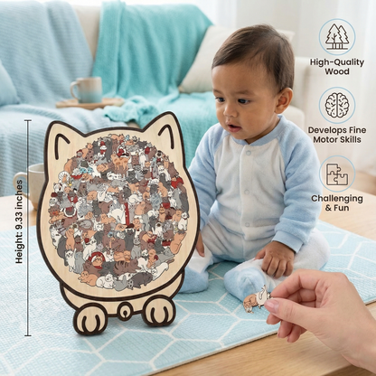 Wooden Cat Puzzle