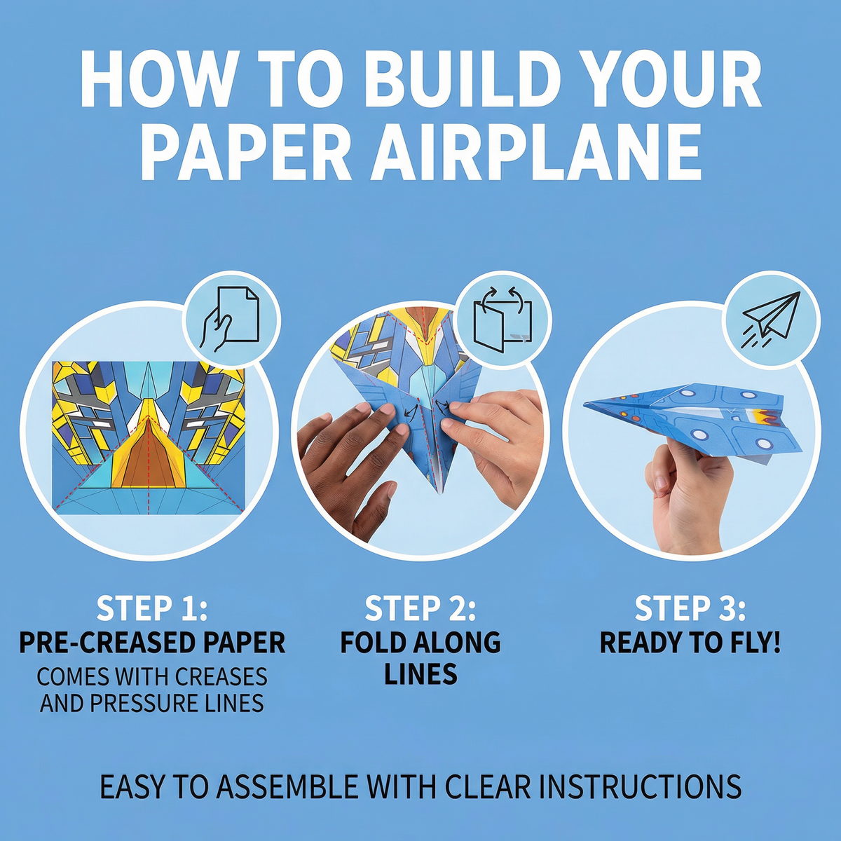 Paper Aeroplane Building Set with Instructions