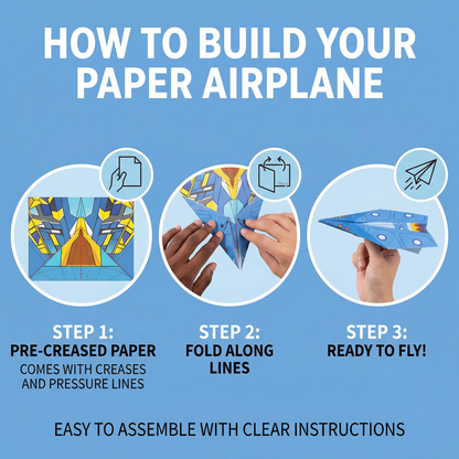 Paper Aeroplane Building Set with Instructions