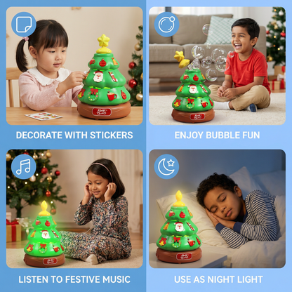 Musical Bubble Christmas Tree with Stickers for Decorating
