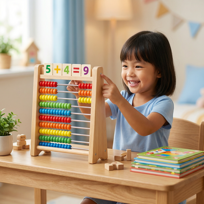 Wooden Counting Frame for Learning Numbers and Maths