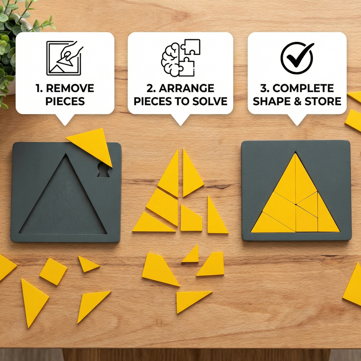 Wooden Tangram Puzzle Game