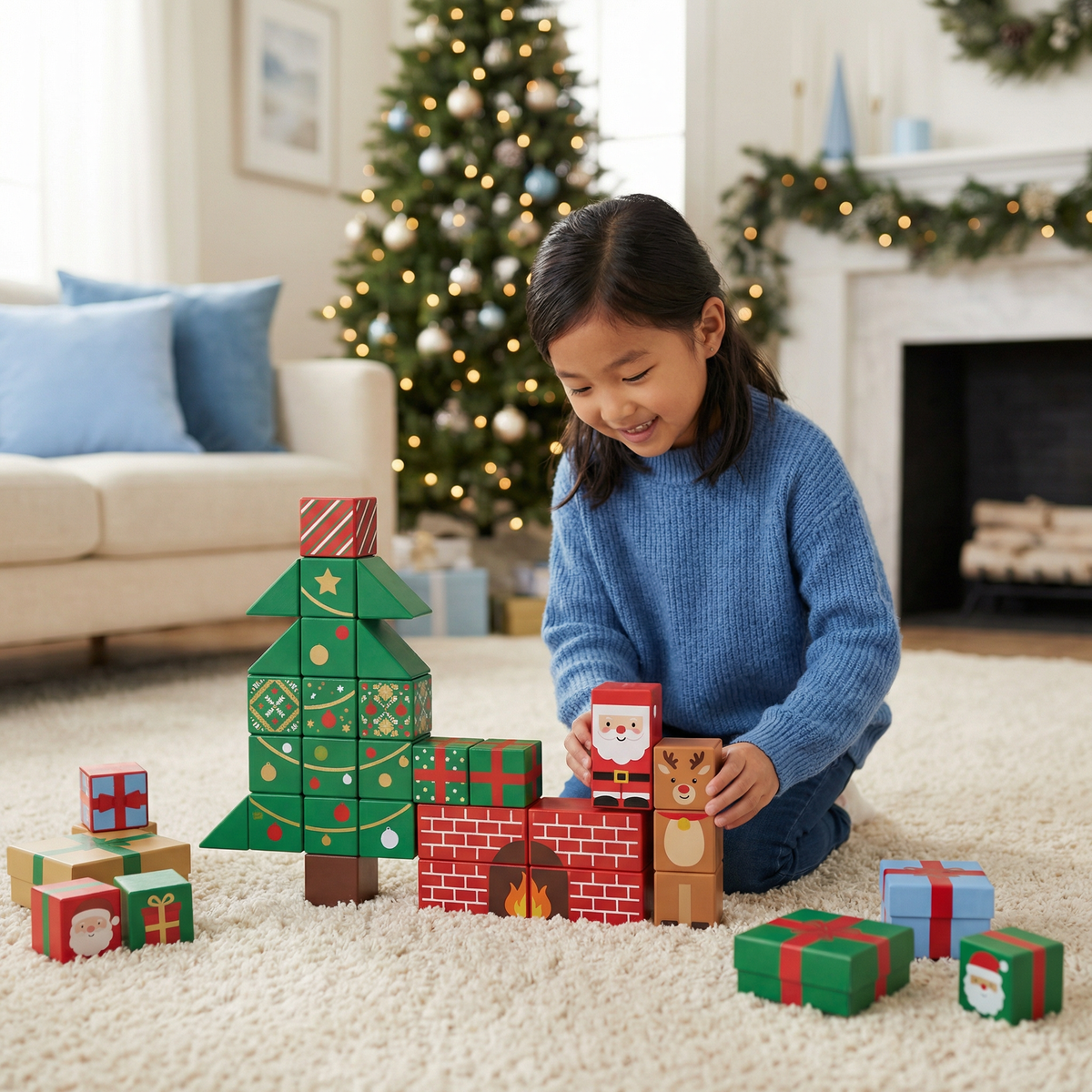 Christmas Magnetic Building Cubes