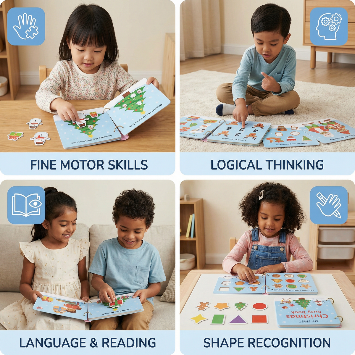 Educational Montessori Christmas Story Book