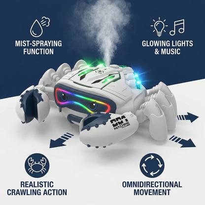Glowing and Mist-Spraying Musical Crab
