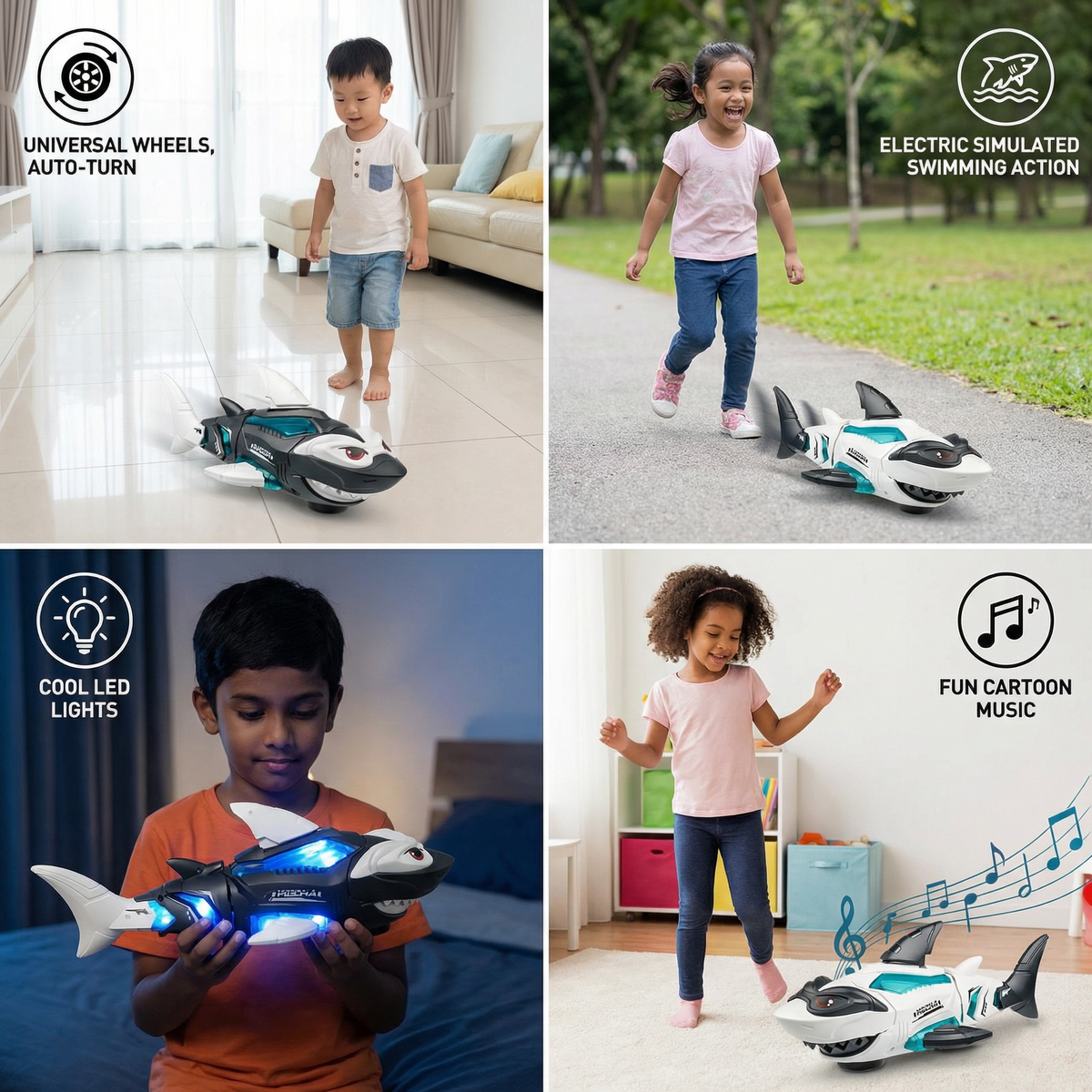 Glowing Musical Shark Toy for Kids