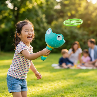 Flying Propeller Toy with Pull String Launcher