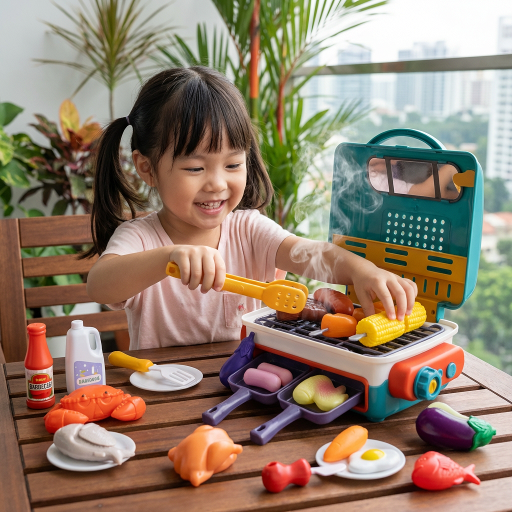 My First BBQ Grill – Kids’ Kitchen with Smoke Effect and Colour-Changing Food