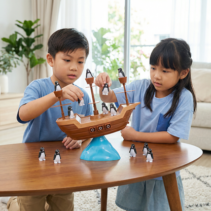 Penguin Pirate Ship Balance Game