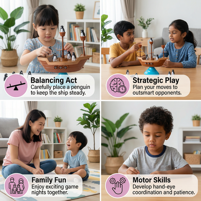 Penguin Pirate Ship Balance Game