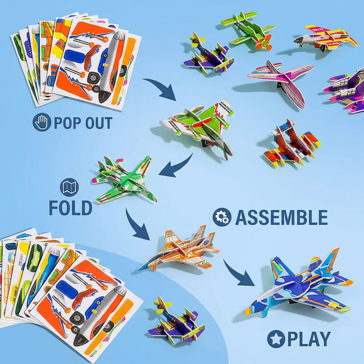 3D Cartoon Puzzle Set for Children