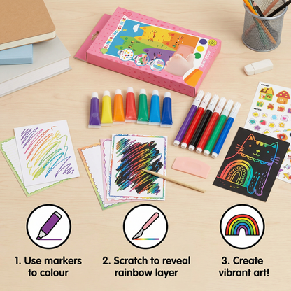 Creative Rainbow Colours Scribble Art Set