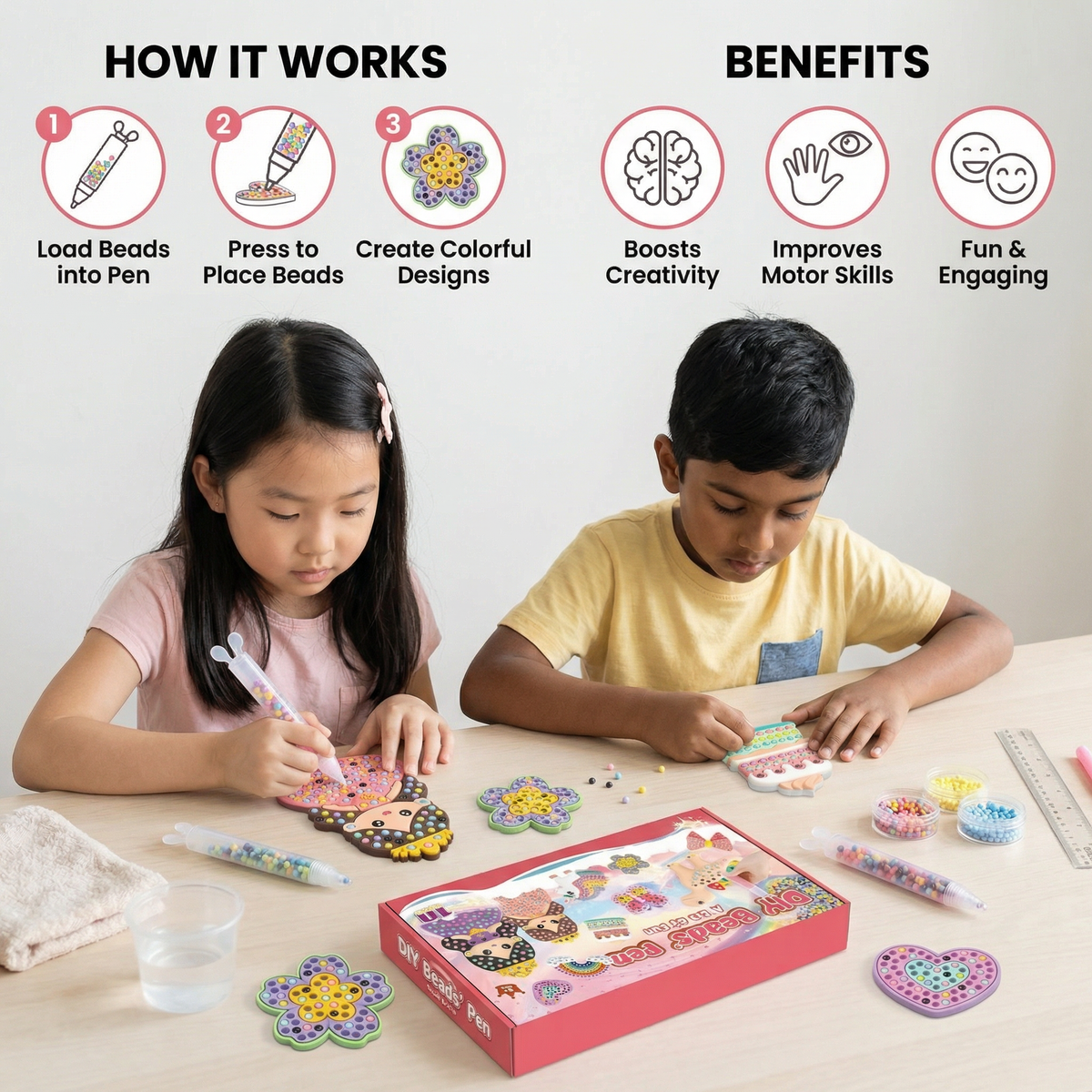 Magical Bead Painting – DIY Set for Kids