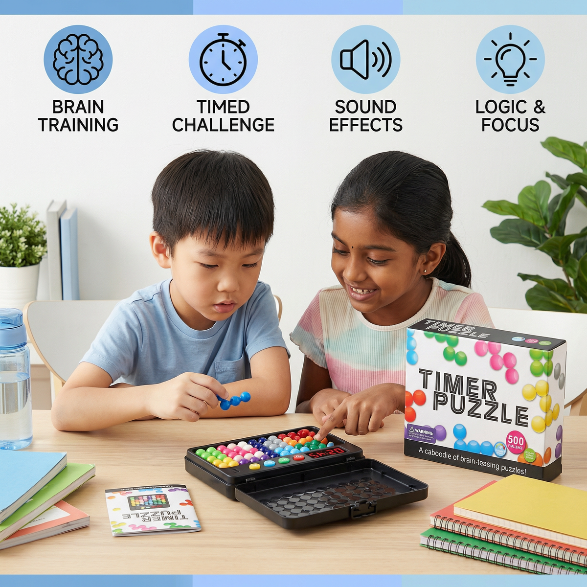 Logic Thinking Game for Kids – 500 Puzzles With Timer