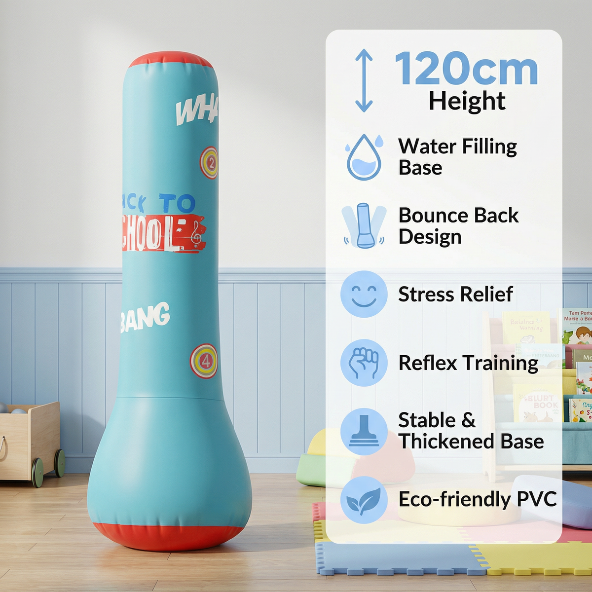 Inflatable Children’s Punching Bag with Water Filling