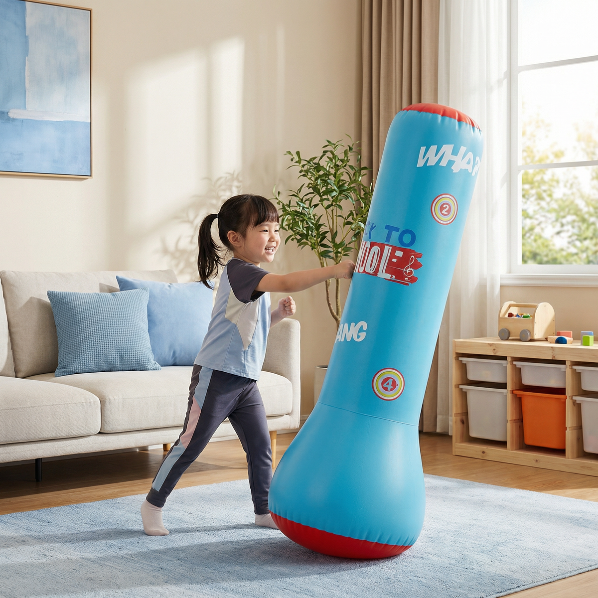 Inflatable Children’s Punching Bag with Water Filling