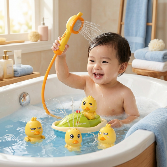 Duck Fountain Bath Toy With Shower Head