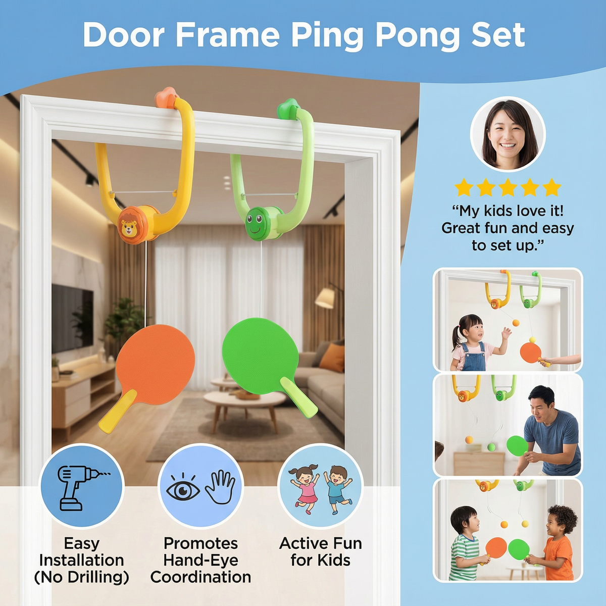 Door Frame Ping Pong Set