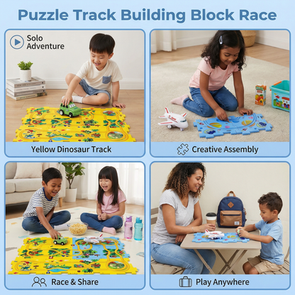 Puzzle Track Building Block Race