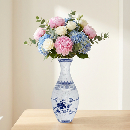 Elegant 3D Puzzle Vase – Usable for Real Flowers