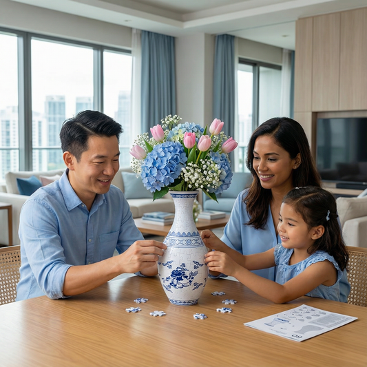 Elegant 3D Puzzle Vase – Usable for Real Flowers