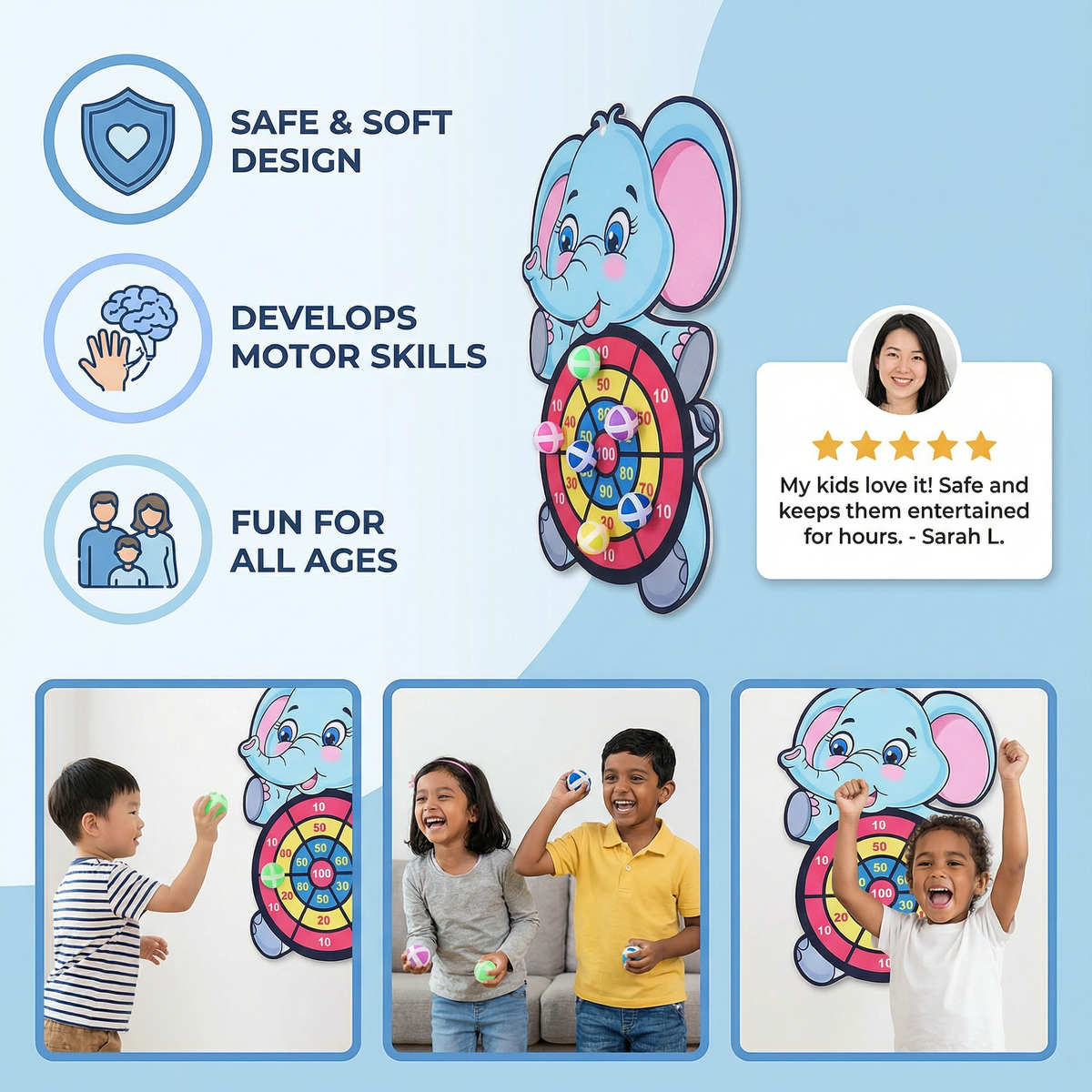Cute Kids’ Dart Toss Game