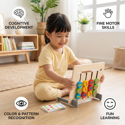 Montessori Color Pattern Matching Wooden Game