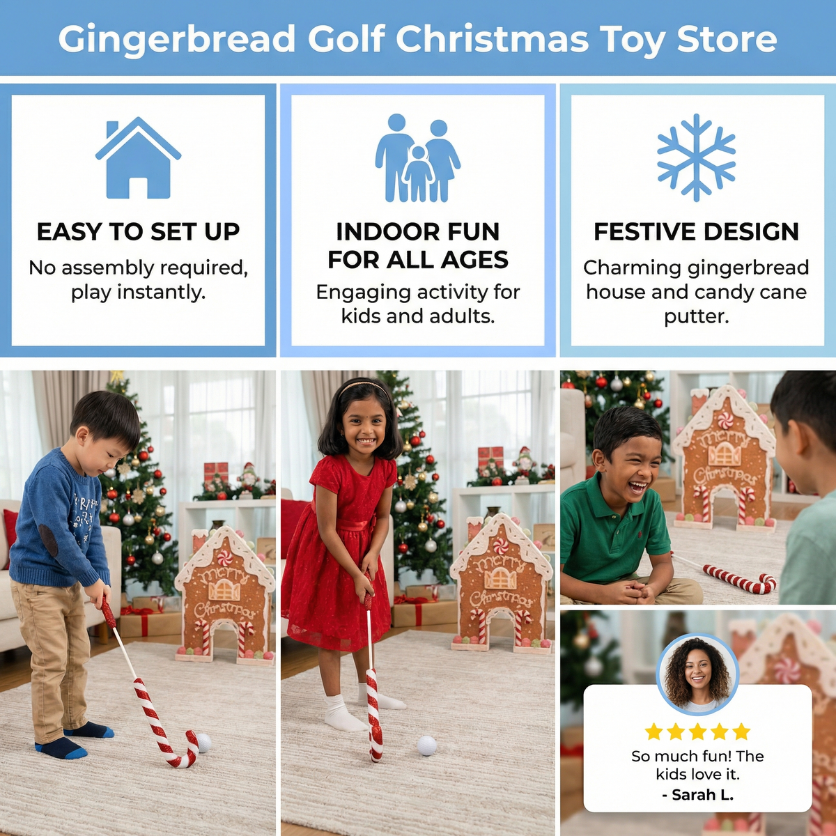 Gingerbread Golf Christmas Toy