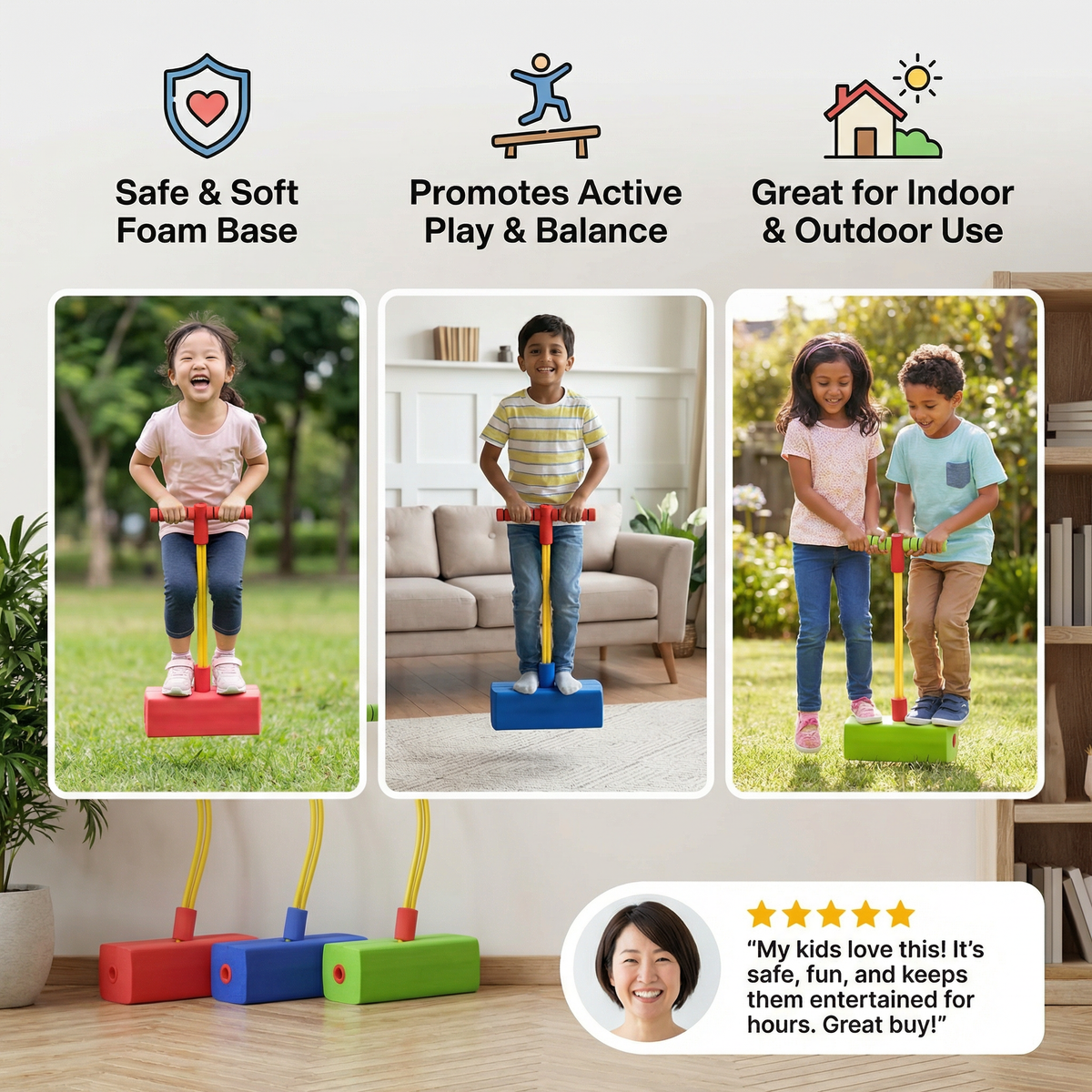 Children’s Foam Pogo Jumper – Bouncing Toy for Indoor & Outdoor Use