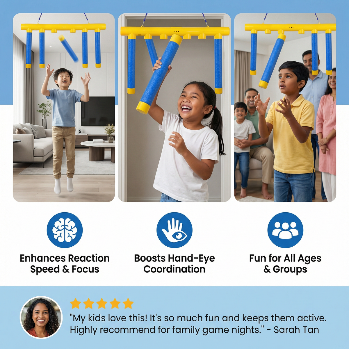 Falling Stick Reaction Game for Kids