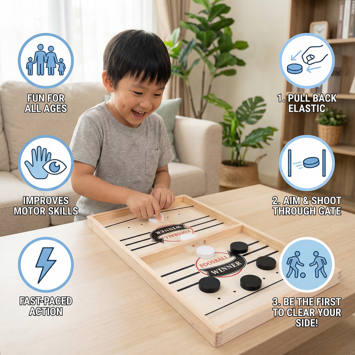 Sling Puck Wooden Board Game