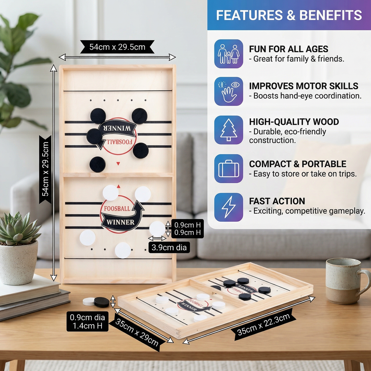 Sling Puck Wooden Board Game