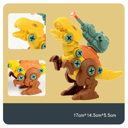 Dinosaur Screw Toy Set with Suction Cup Cannon